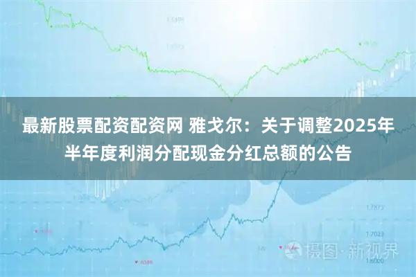 最新股票配资配资网 雅戈尔：关于调整2025年半年度利润分配现金分红总额的公告