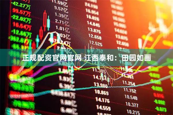 正规配资官网官网 江西泰和：田园如画